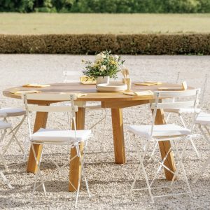 Chaises Square blanches (lot x 10) - ORAVIS01